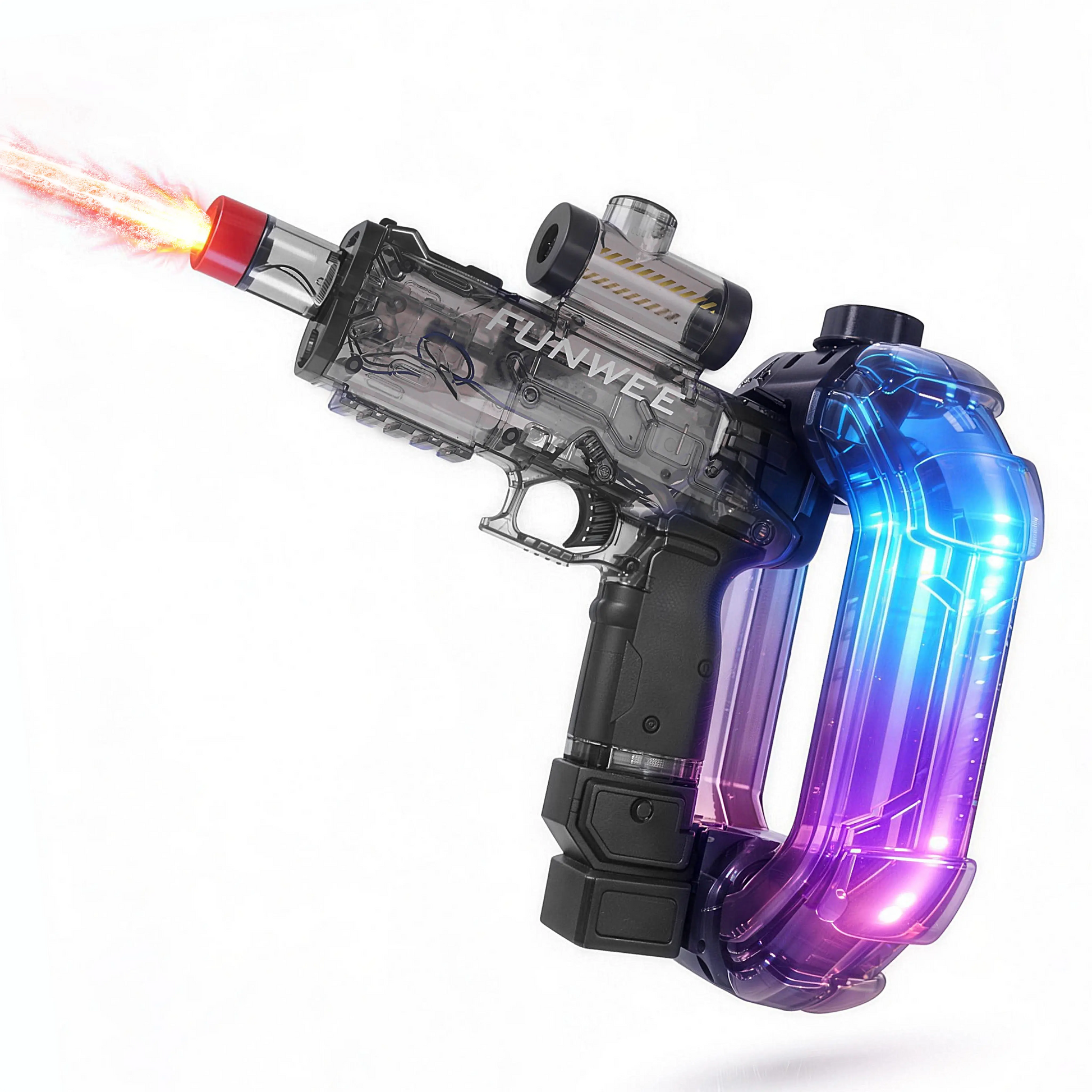 FUNWEE Electric Automatic Water Blaster - Water Gun with Lights & Sound Effects, 26Oz Circle/12Oz Standard Tanks, up to 19Ft Range, Outdoor Kids Stuff Toy for Outdoor Play, Beach Activities, Gifts