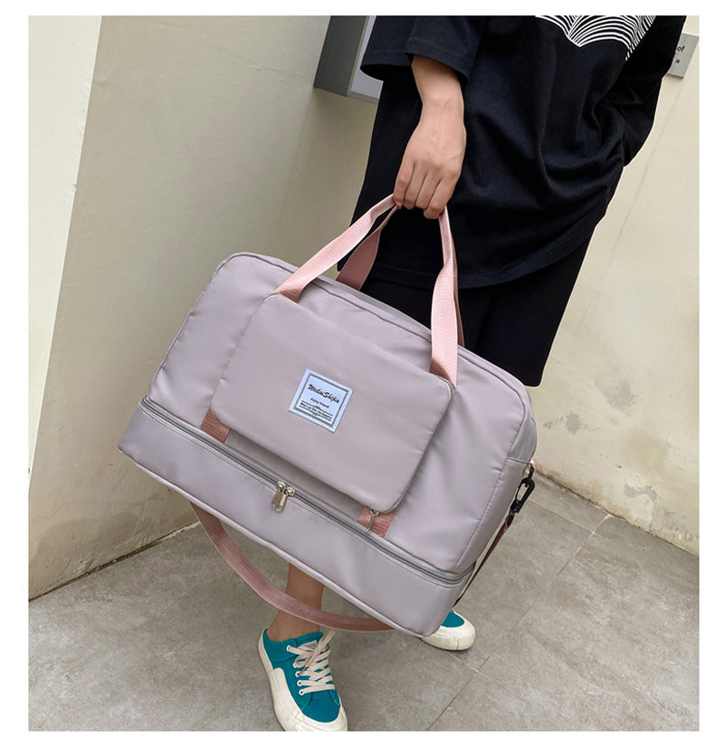 Foldable Women's Travel Duffel Bag - Versatile Sports and Gym Tote Solution