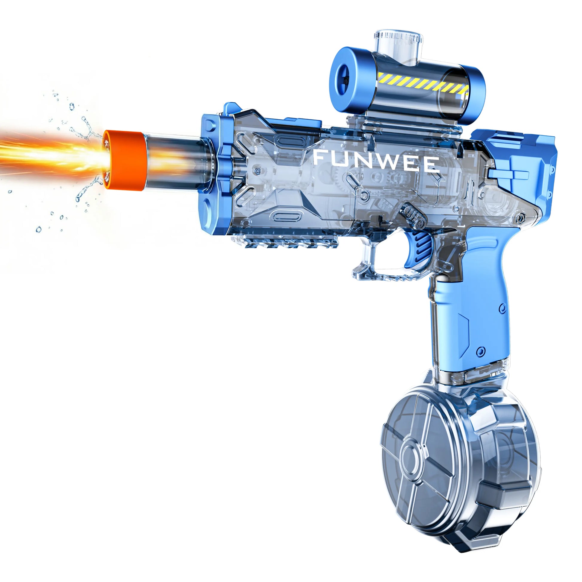 FUNWEE Electric Automatic Water Blaster - Water Gun with Lights & Sound Effects, 26Oz Circle/12Oz Standard Tanks, up to 19Ft Range, Outdoor Kids Stuff Toy for Outdoor Play, Beach Activities, Gifts