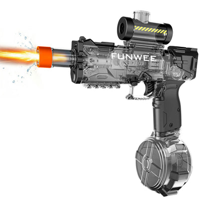 FUNWEE Electric Automatic Water Blaster - Water Gun with Lights & Sound Effects, 26Oz Circle/12Oz Standard Tanks, up to 19Ft Range, Outdoor Kids Stuff Toy for Outdoor Play, Beach Activities, Gifts