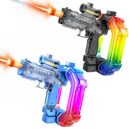 FUNWEE Electric Automatic Water Blaster - Water Gun with Lights & Sound Effects, 26Oz Circle/12Oz Standard Tanks, up to 19Ft Range, Outdoor Kids Stuff Toy for Outdoor Play, Beach Activities, Gifts